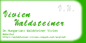 vivien waldsteiner business card